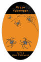 Spider Halloween Vertical Oval Favor Tag 2.25x3.5